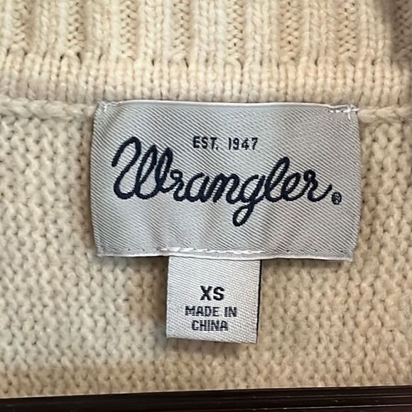 Wrangler Cream Fringe Sweater Size XS - Picture 3 of 4